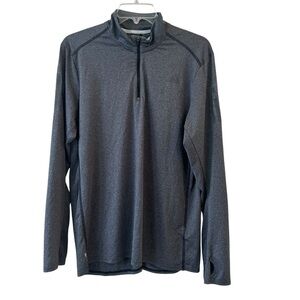 Adidas Gray Zip Up Sweater Running Athletic Fit Large